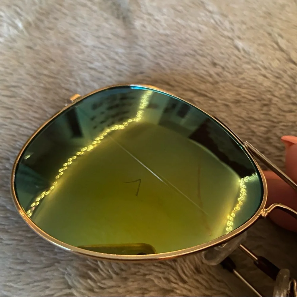 Aviator Reflector Wire Sunglasses